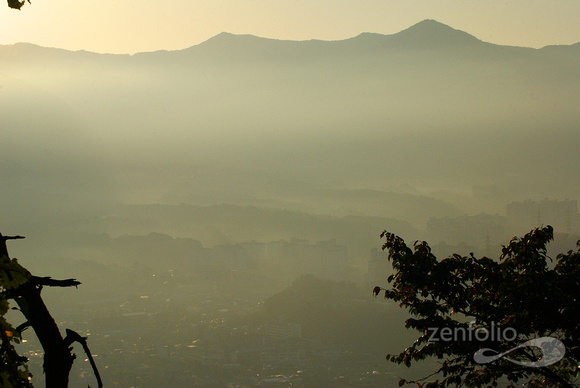 Chuncheon dawn from Phoenix Mountain