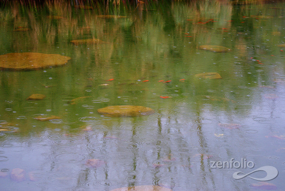 Three Pagodas, pond