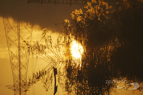 sunrise over lake, Nanjing University